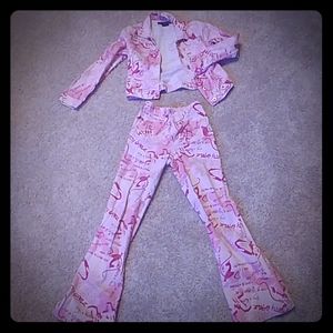 Girls pants and jacket set